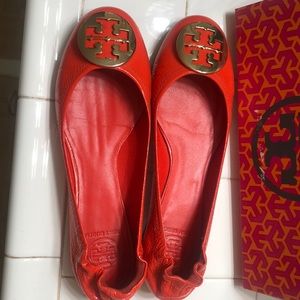 Tory Burch Habanero pepper/gold Reva Flats